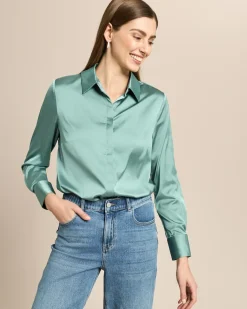 Bluse aus Satin