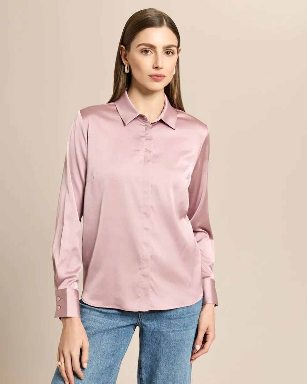 Bluse aus Satin