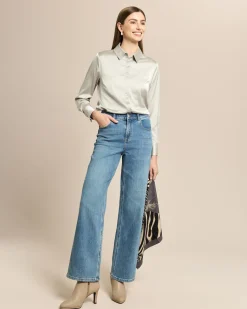 Bluse aus Satin