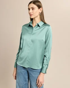 Bluse aus Satin
