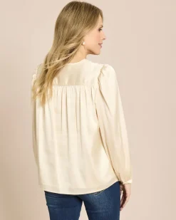Bluse in Satin-Optik