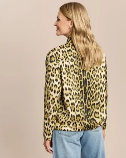 Bluse in Windbreaker-Optik