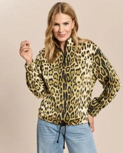 Bluse in Windbreaker-Optik