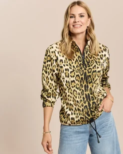 Bluse in Windbreaker-Optik