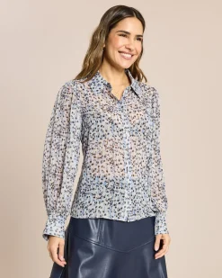 Bluse mit Allover-Muster