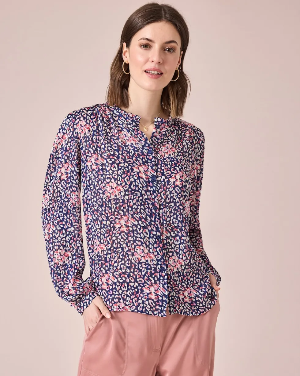 Bluse mit Allover-Print