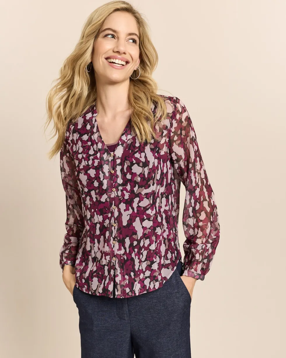 Bluse mit Allover-Print