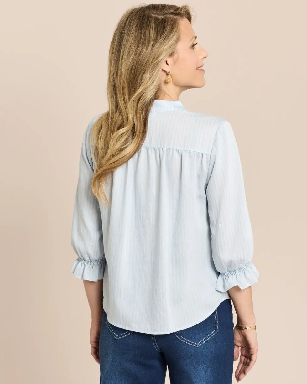 Bluse mit Armrüschen