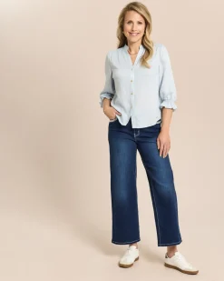 Bluse mit Armrüschen