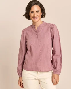 Bluse mit Blumenstickerei