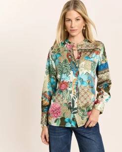 Bluse mit Brusttasche