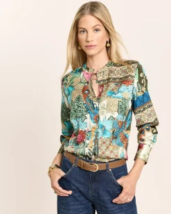 Bluse mit Brusttasche