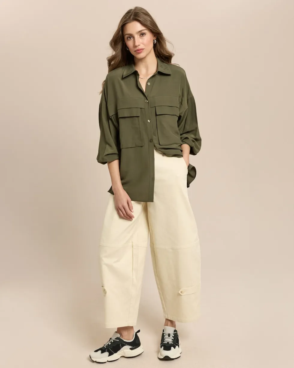 Bluse mit Brusttaschen