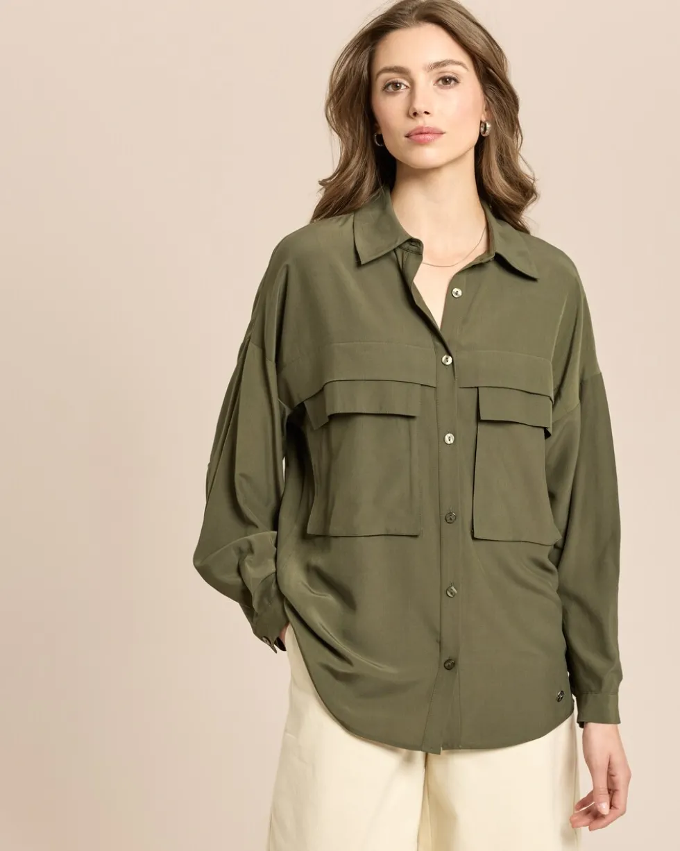 Bluse mit Brusttaschen