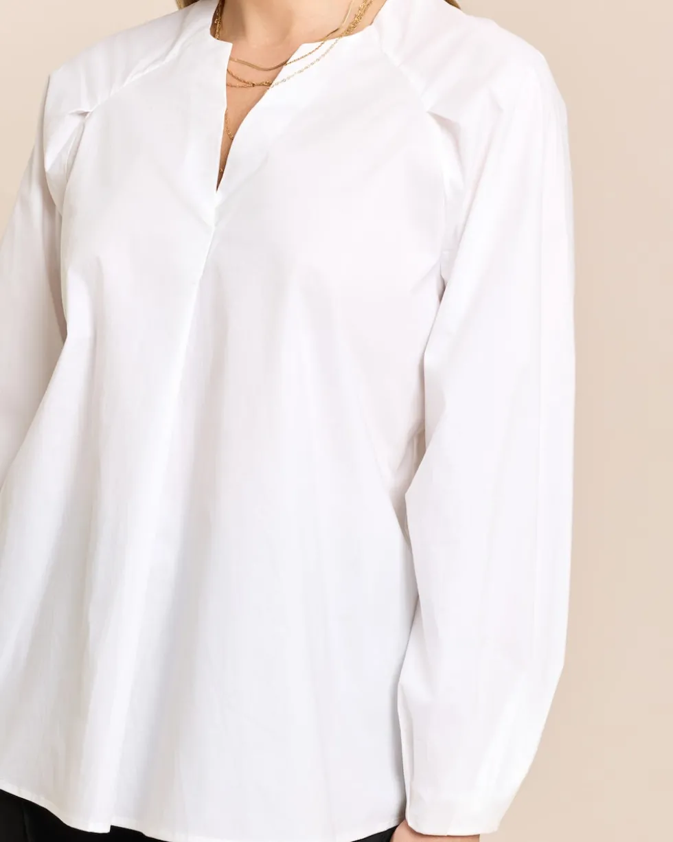 Bluse mit Kelchkragen