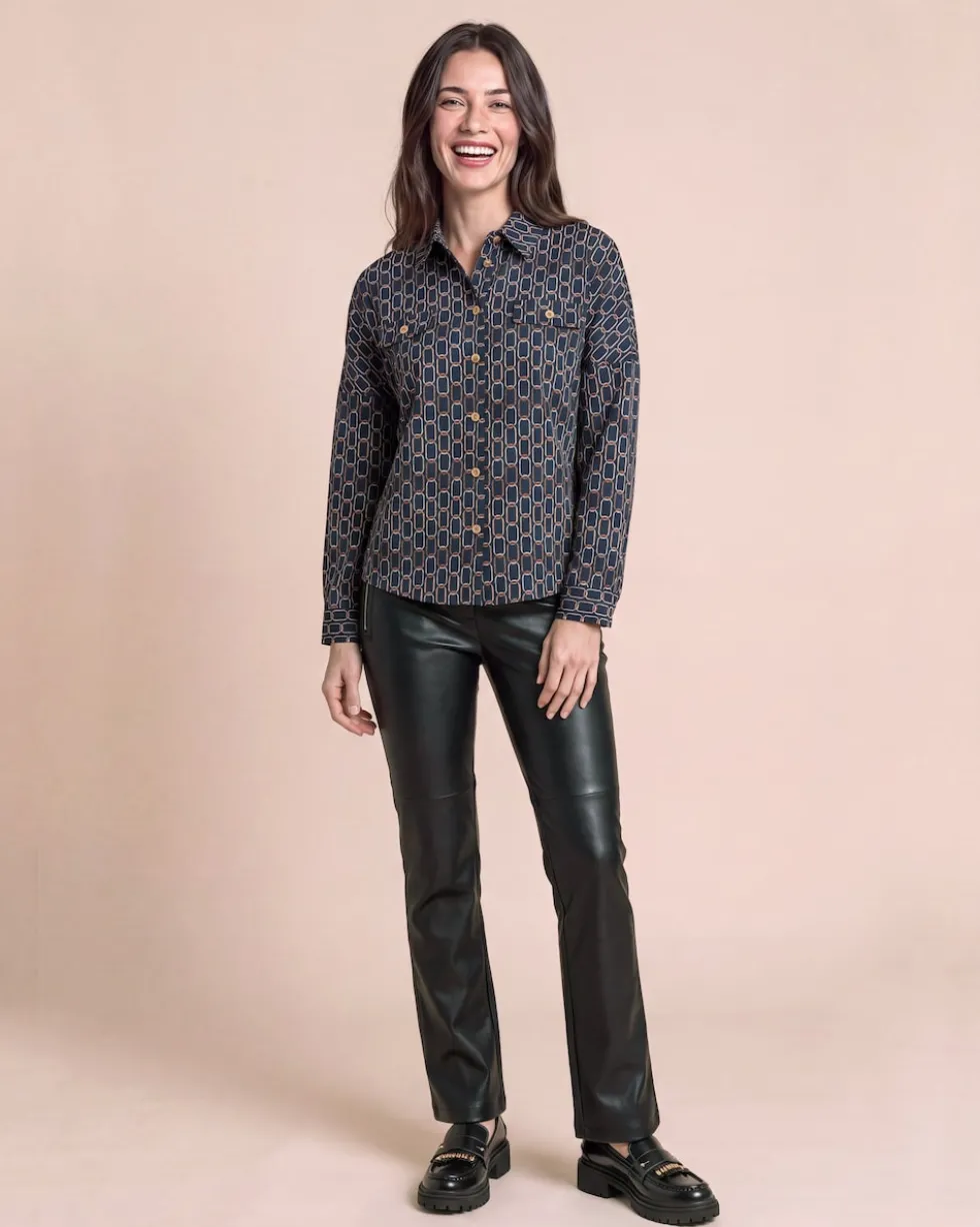 Bluse mit Kettenprint