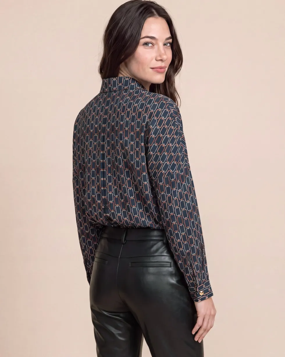 Bluse mit Kettenprint