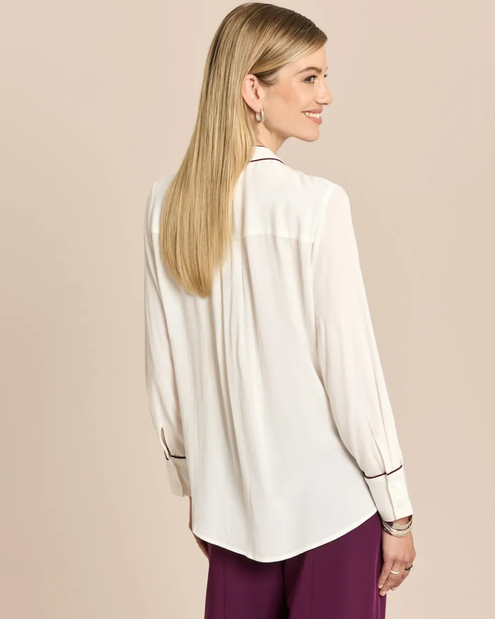 Bluse mit Kontrast