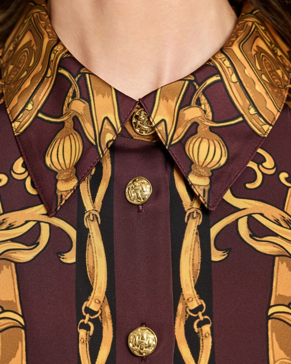 Bluse mit Ornamentdruck