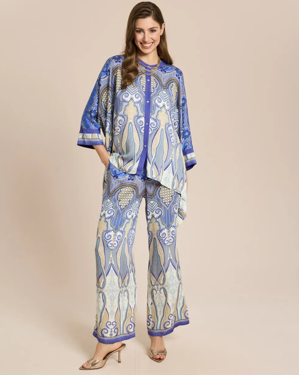 Bluse mit Ornamentdruck