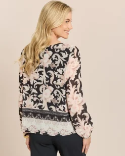 Bluse mit Ornamentmuster