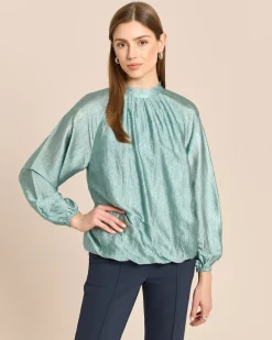 Bluse mit Stehkragen