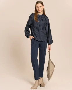 Bluse mit Stehkragen