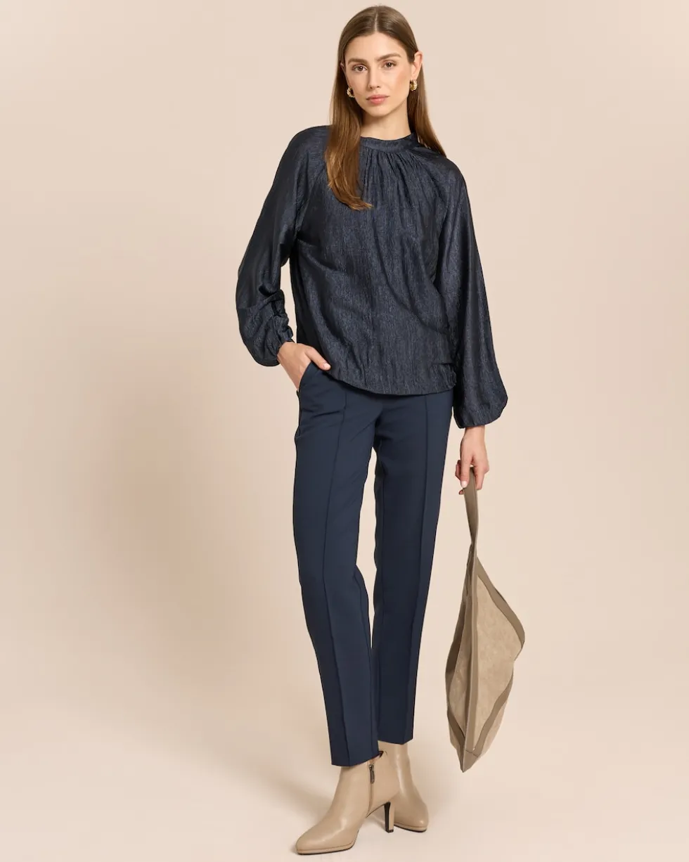 Bluse mit Stehkragen