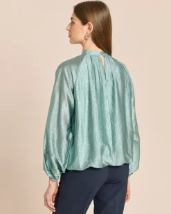 Bluse mit Stehkragen