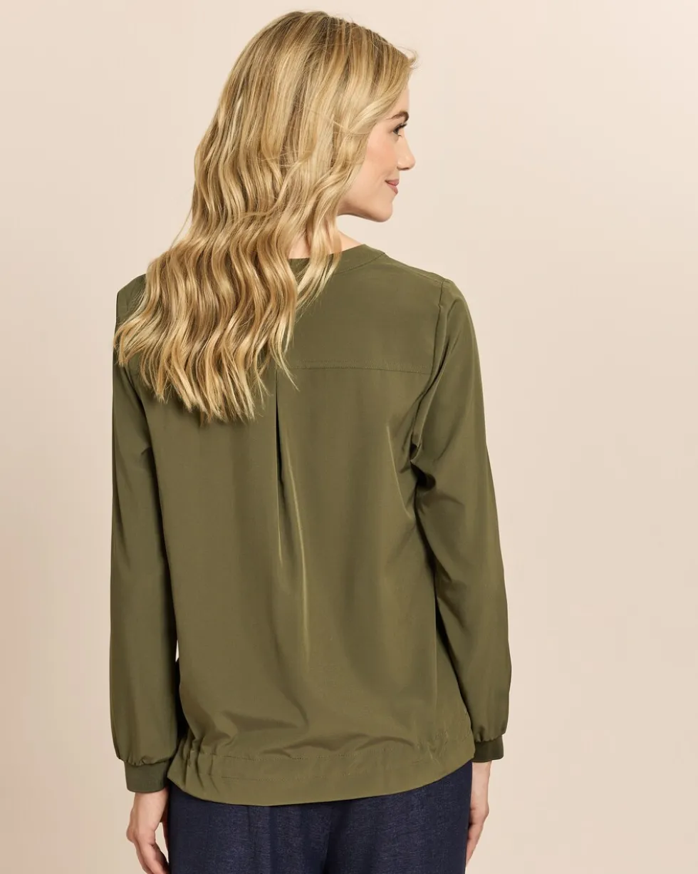 Bluse mit Strickbündchen