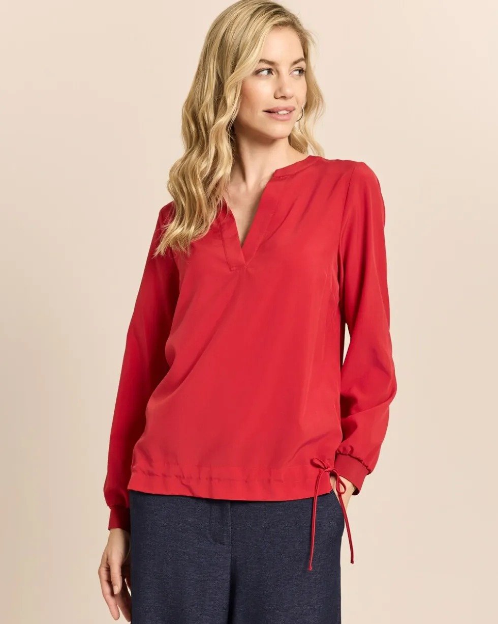 Bluse mit Strickbündchen
