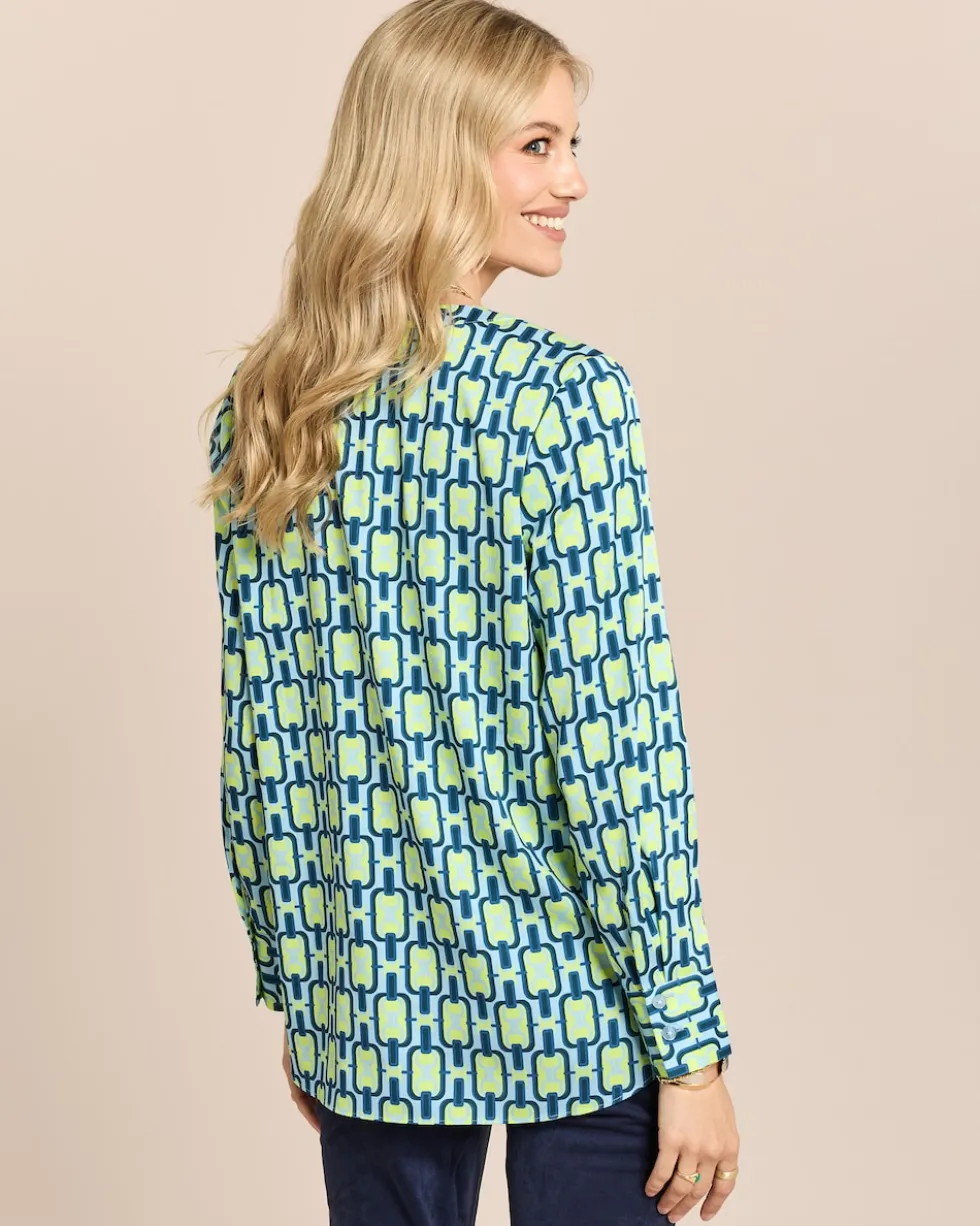 Bluse mit V-Ausschnitt
