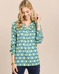 Bluse mit V-Ausschnitt