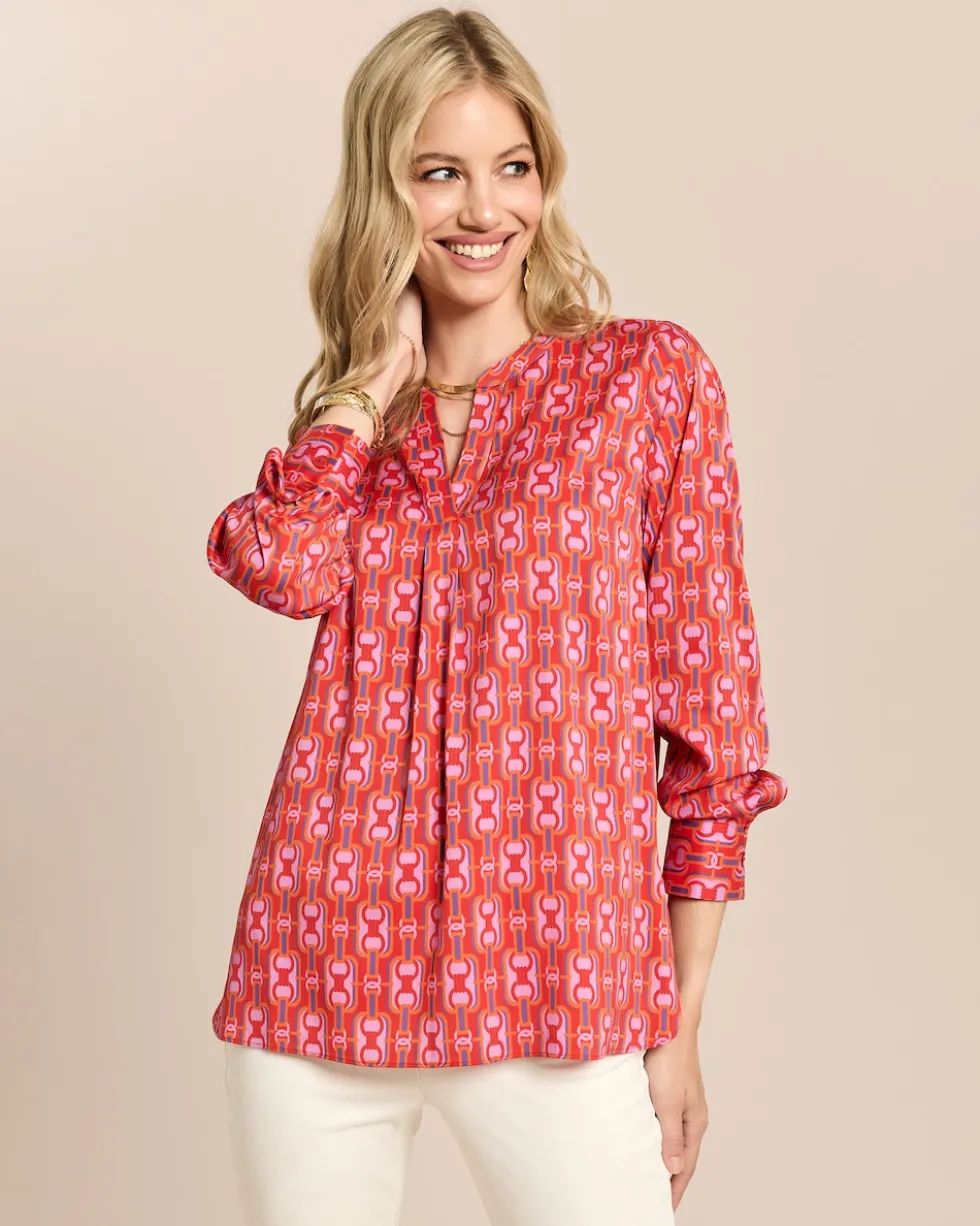 Bluse mit V-Ausschnitt