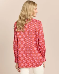 Bluse mit V-Ausschnitt