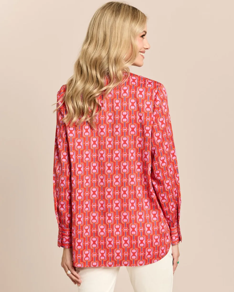 Bluse mit V-Ausschnitt