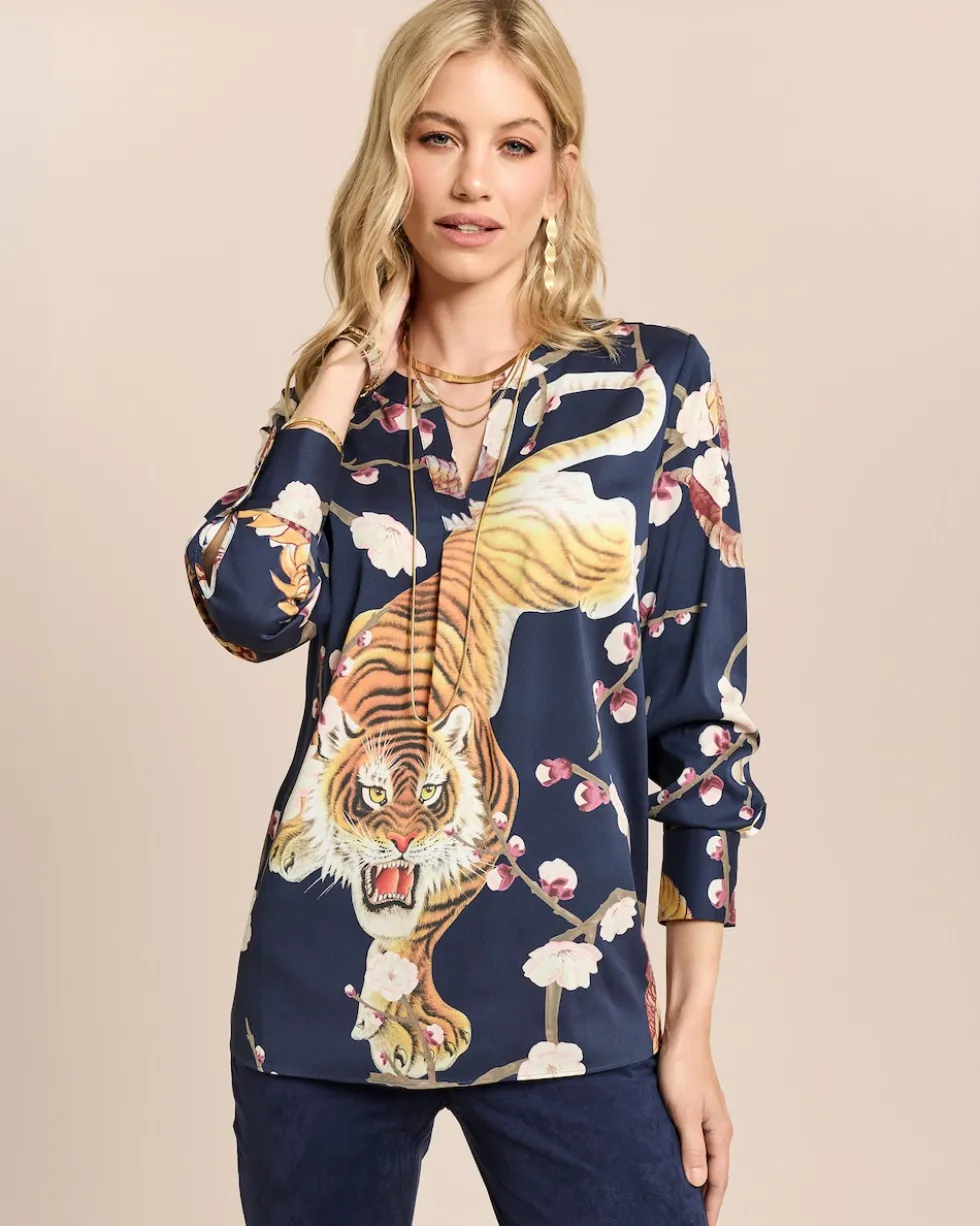 Bluse mit V-Ausschnitt