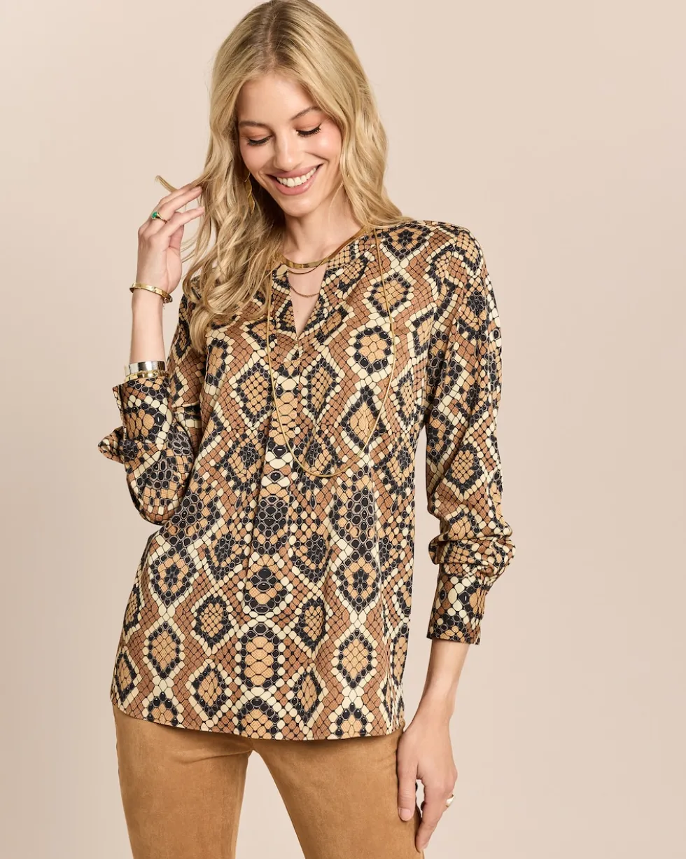 Bluse mit V-Ausschnitt