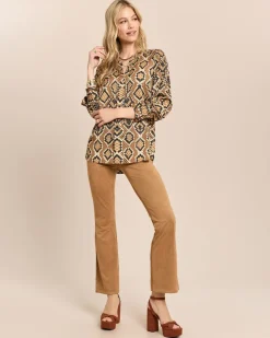 Bluse mit V-Ausschnitt