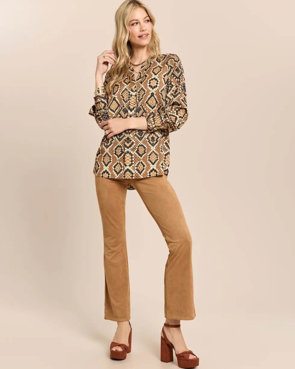 Bluse mit V-Ausschnitt