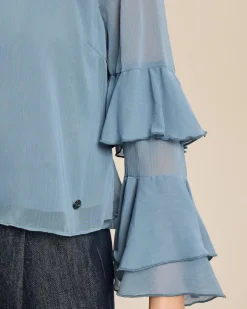Bluse mit Volants