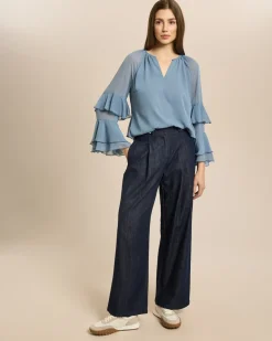 Bluse mit Volants