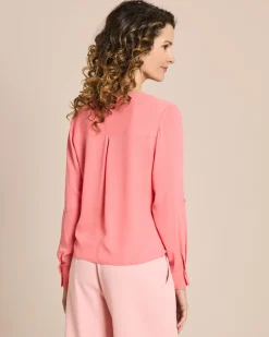 Bluse mit Ziernähten