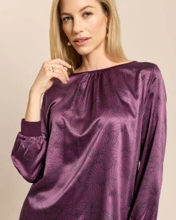 Blusenshirt im Materialmix