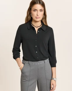 Blusenshirt mit Hemdblusenkragen