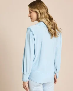 Blusenshirt mit Spitzenkragen