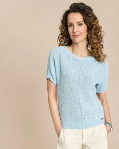 Bändchengarn-Pullover kurzarm