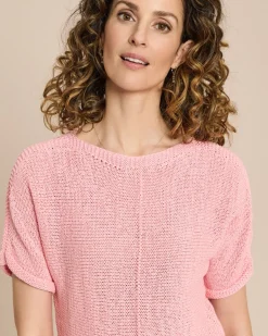 Bändchengarn-Pullover kurzarm
