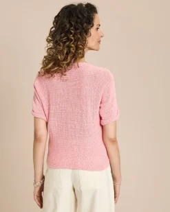 Bändchengarn-Pullover kurzarm