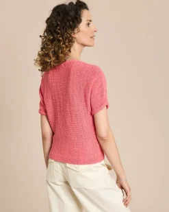 Bändchengarn-Pullover kurzarm